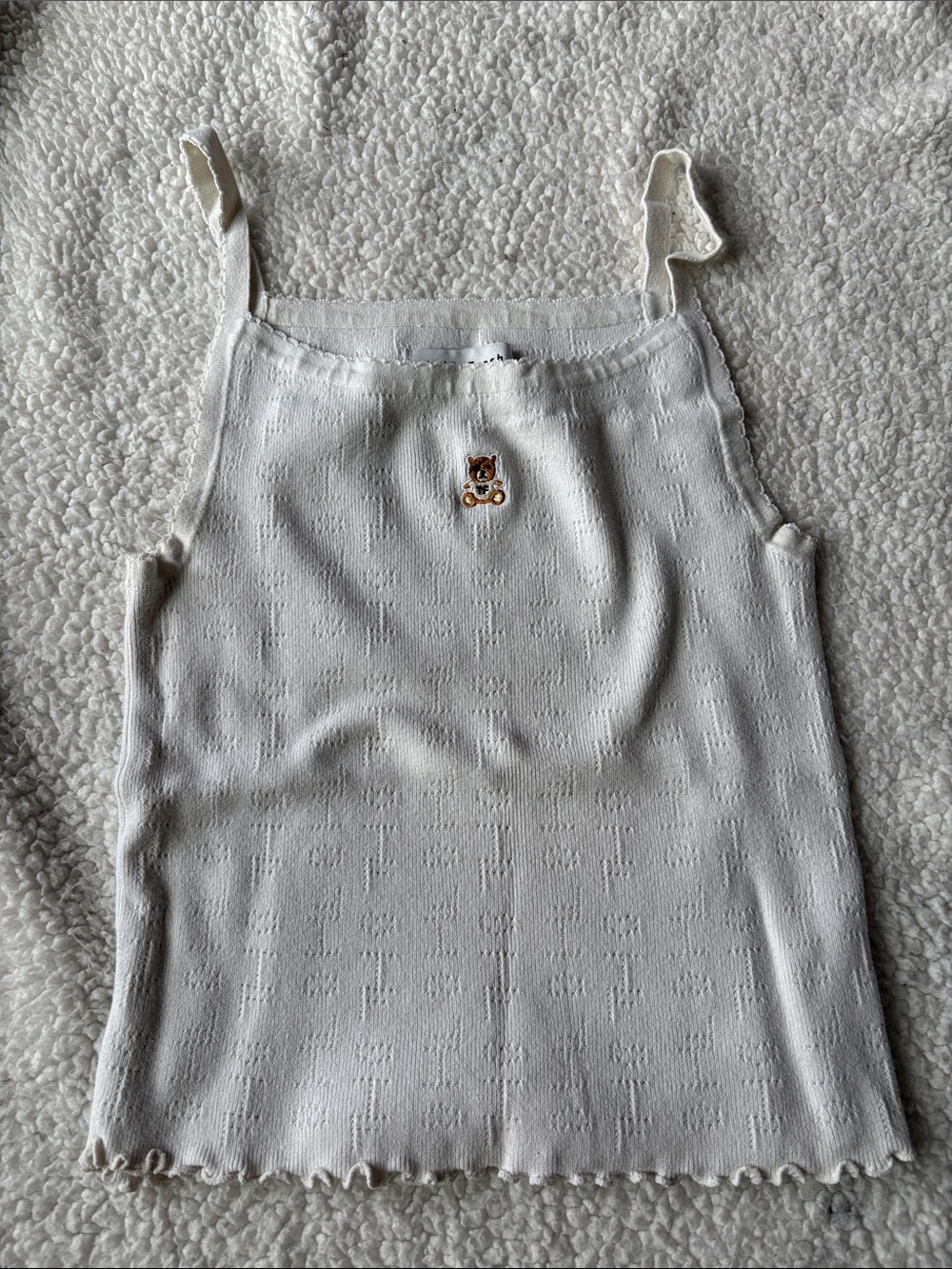 Teddy Fresh eyelet tank top